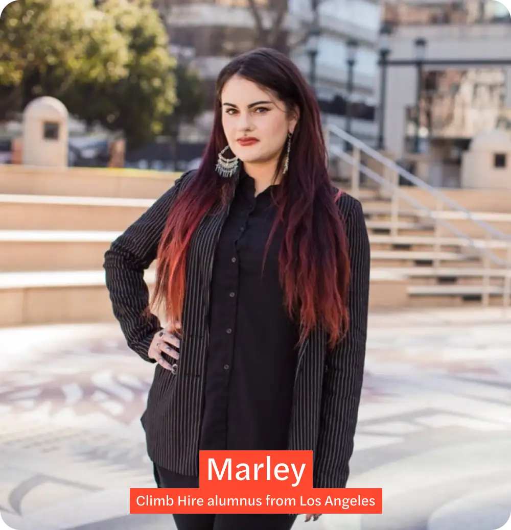Marley Climb Hire alumnus from Los Angeles