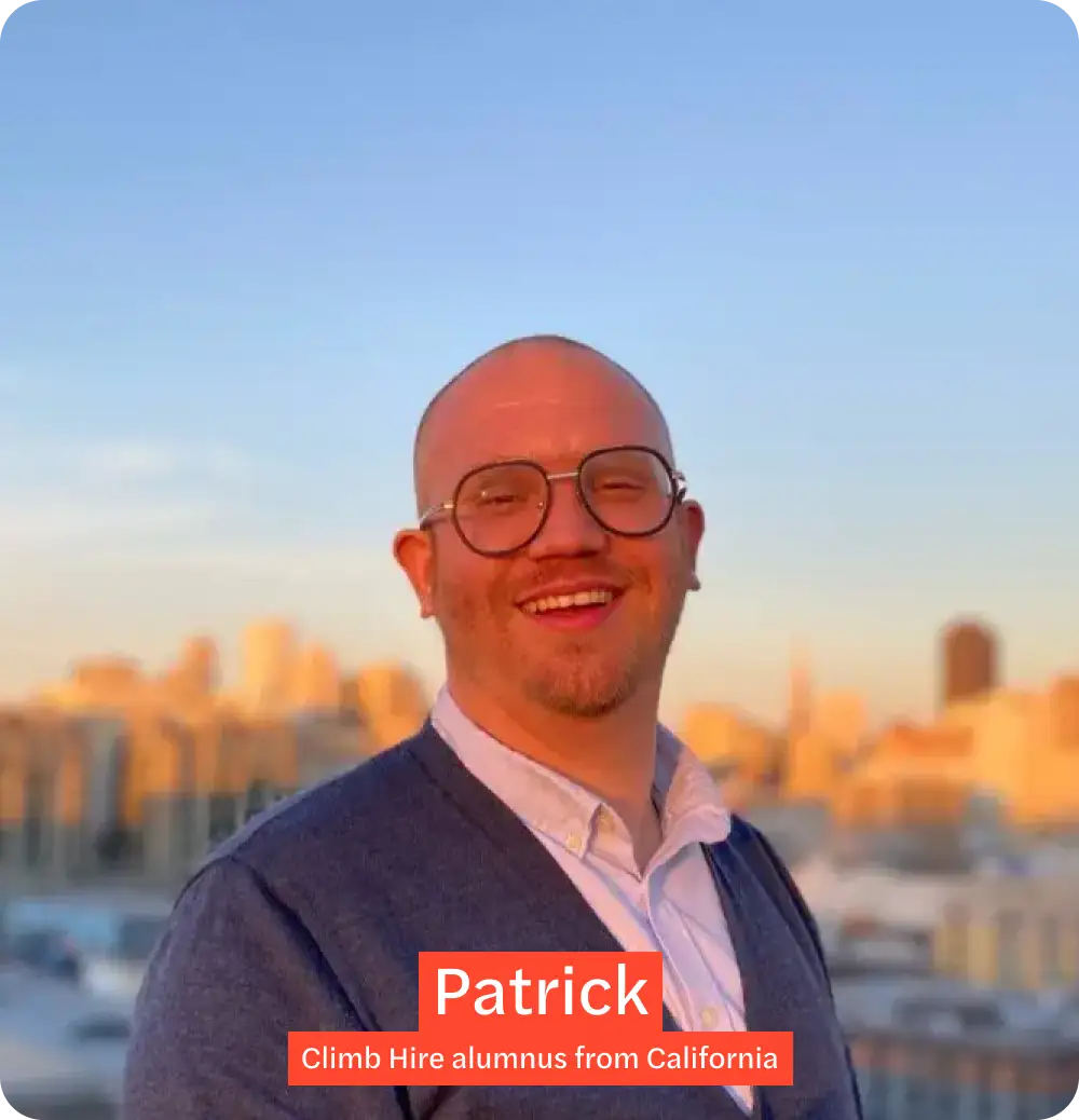 Patrick Climb Hire alumnus from California